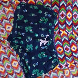 Old Navy sleep shorts with plants